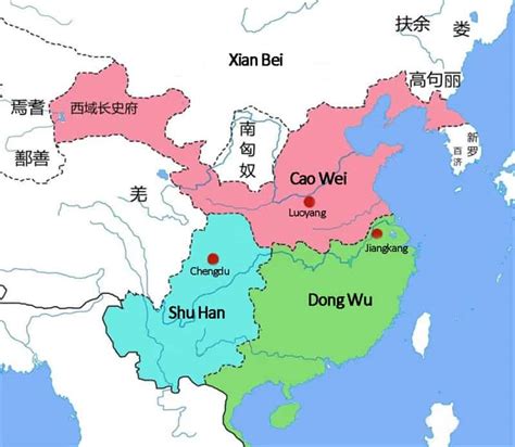 three kingdoms map